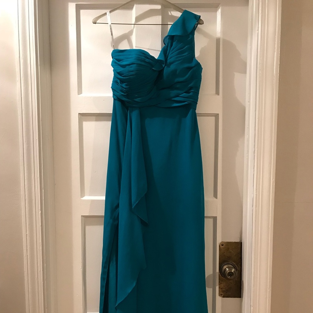 David’s Bridal Teal (Oasis) Bridesmaid Dress